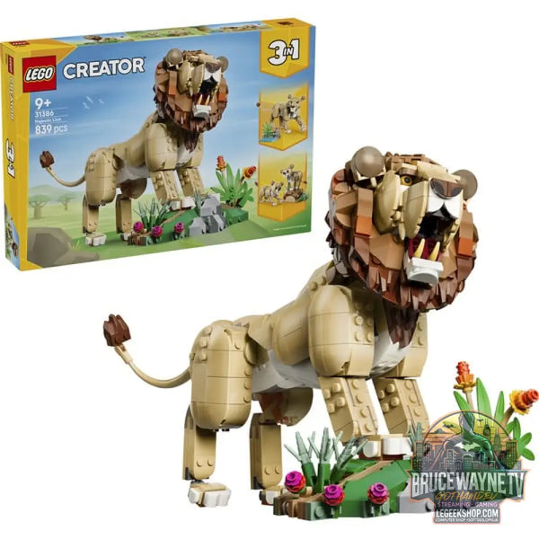 LEGO 31386 Creator 3-in-1 Wilde Tiere: Majestätischer Löwe, jeu de construction - LEGO
