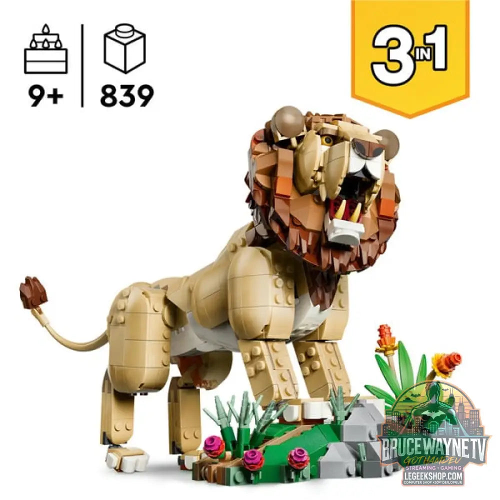 LEGO 31386 Creator 3-in-1 Wilde Tiere: Majestätischer Löwe, jeu de construction - LEGO - vue 6
