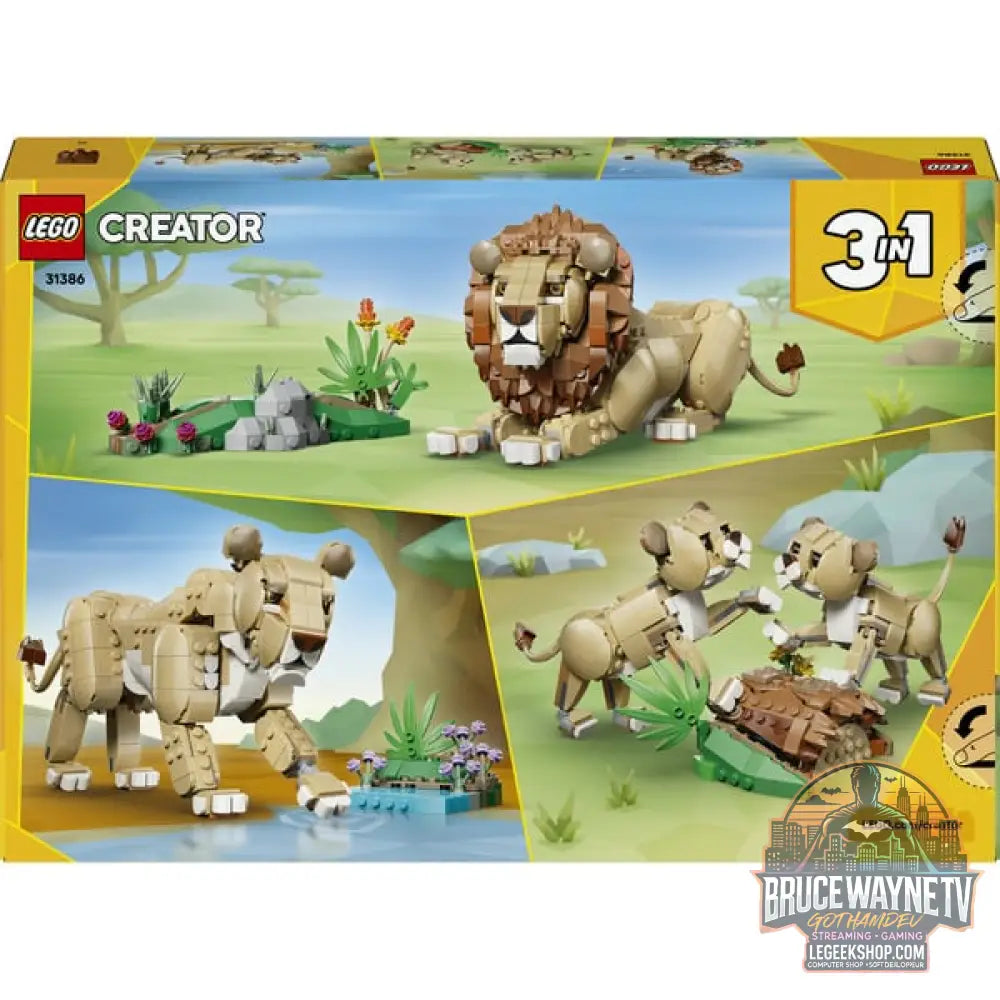 LEGO 31386 Creator 3-in-1 Wilde Tiere: Majestätischer Löwe, jeu de construction - LEGO - vue 7