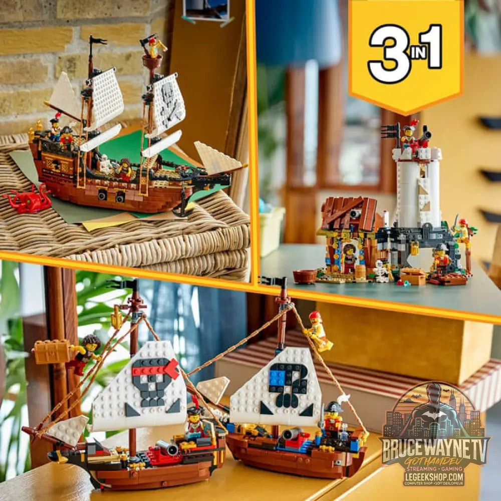 LEGO 31387 Creator 3-in-1 Legendäres Piratenschiff, jeu de construction - LEGO - vue 5