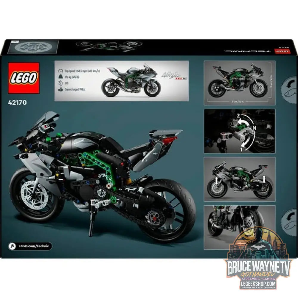 LEGO 42170 Technic Kawasaki Ninja H2R Motorrad, jeu de construction - LEGO - vue 7