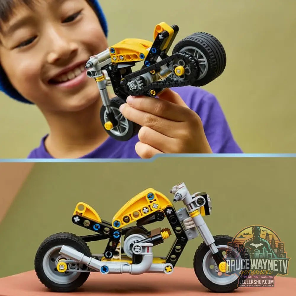 LEGO 42225 Technic Gelbes Motorrad, jeu de construction - LEGO - vue 6