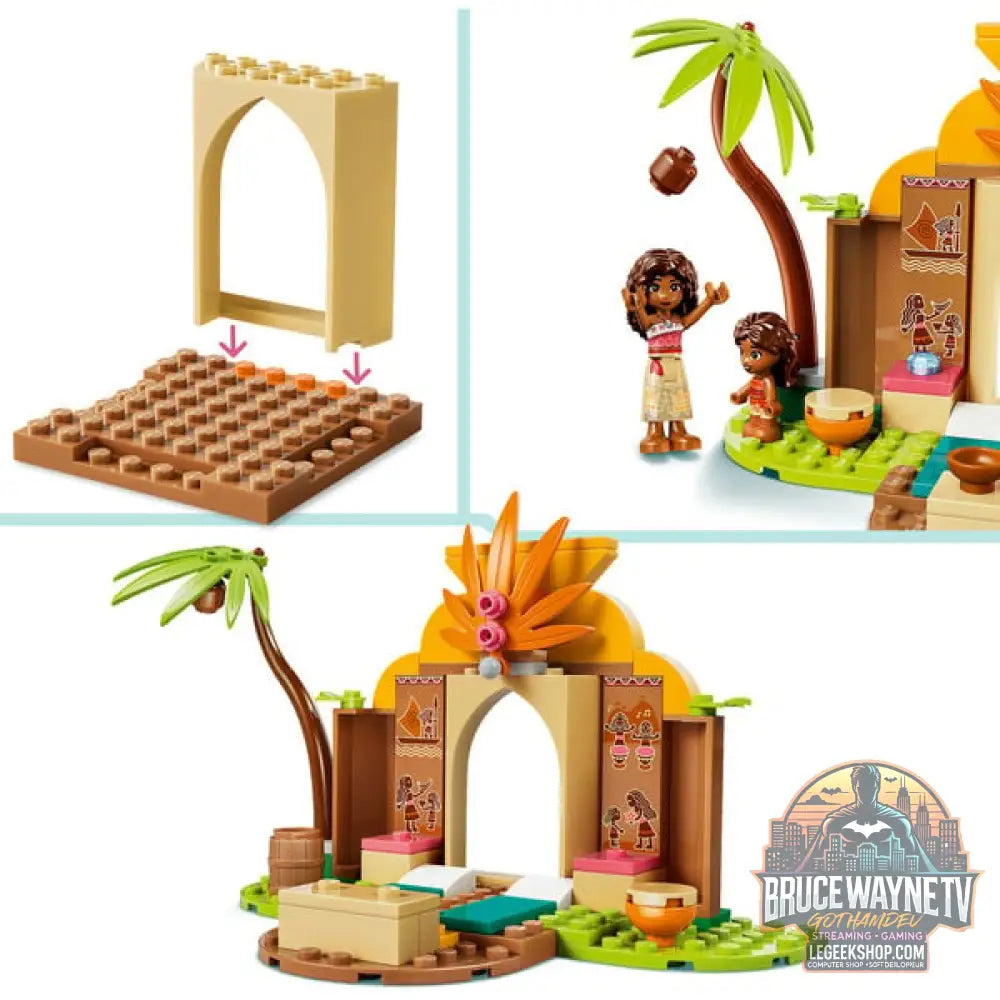 LEGO 43282 Disney Princess Vaianas Hütte et Boot, jeu de construction - LEGO - vue 3