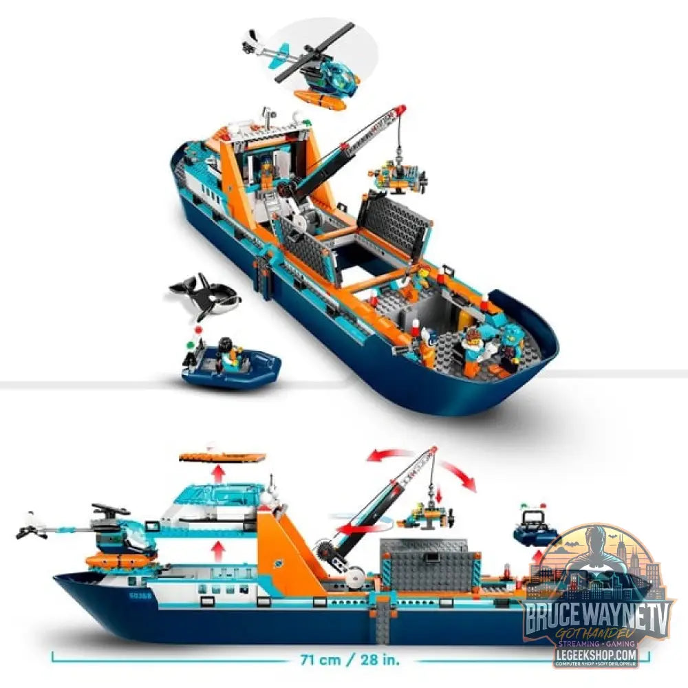 LEGO 60368 City Arktis-Forschungsschiff, jeu de construction - LEGO - vue 4