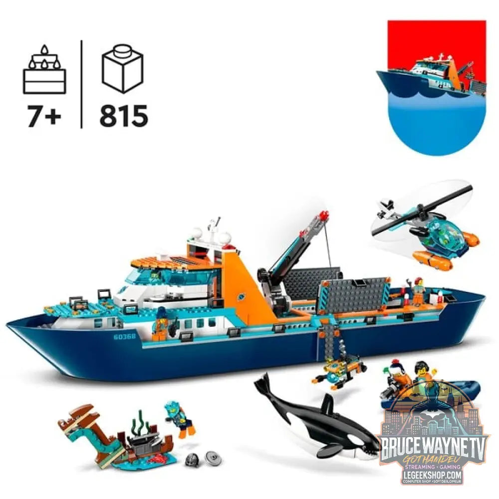 LEGO 60368 City Arktis-Forschungsschiff, jeu de construction - LEGO - vue 3