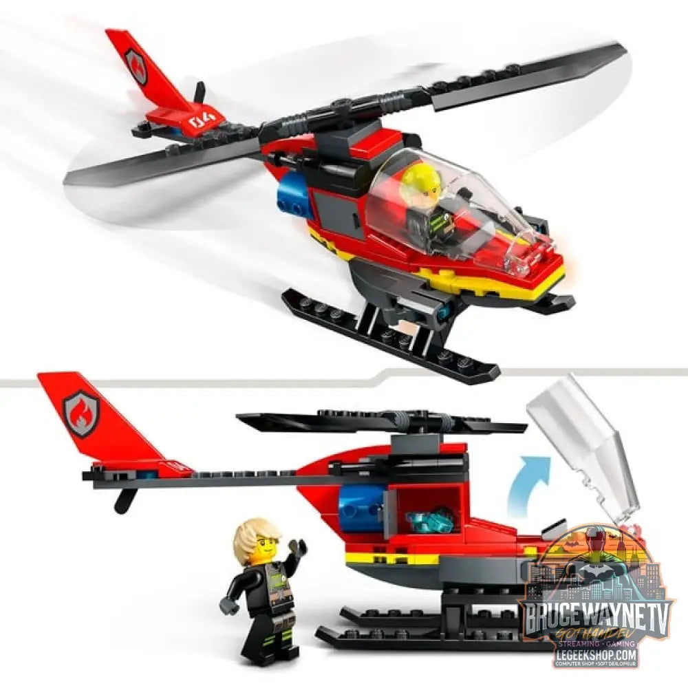 LEGO 60411 City Feuerwehrhubschrauber, jeu de construction - LEGO - vue 3