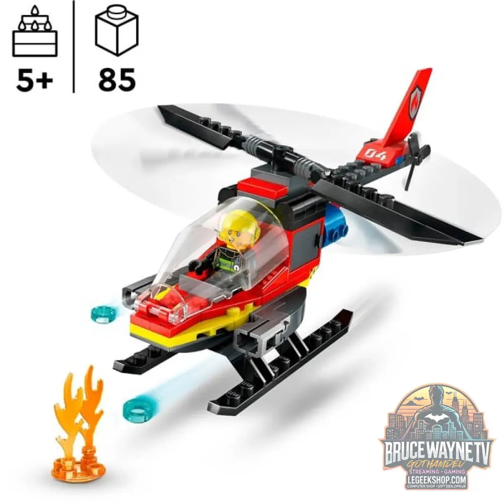 LEGO 60411 City Feuerwehrhubschrauber, jeu de construction - LEGO - vue 5