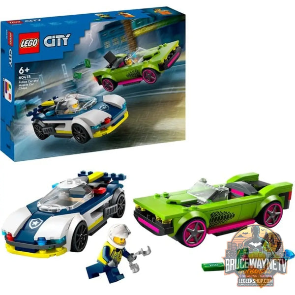 LEGO 60415 City Verfolgungsjagd avec Polizeiauto et Muscle Car, jeu de construction - LEGO