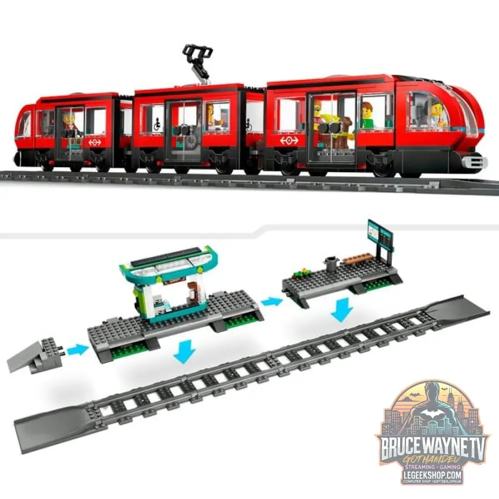 LEGO 60423 City Straßenbahn avec Haltestelle, jeu de construction - LEGO - vue 4