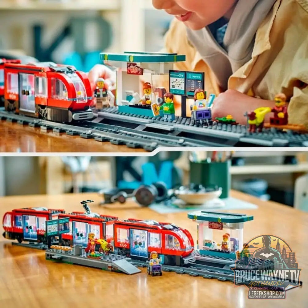 LEGO 60423 City Straßenbahn avec Haltestelle, jeu de construction - LEGO - vue 6
