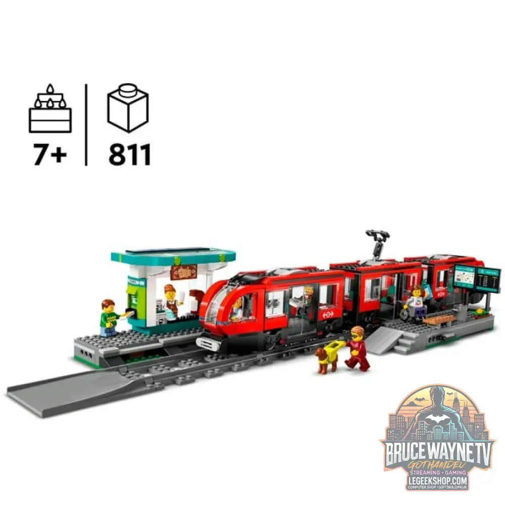 LEGO 60423 City Straßenbahn avec Haltestelle, jeu de construction - LEGO - vue 3