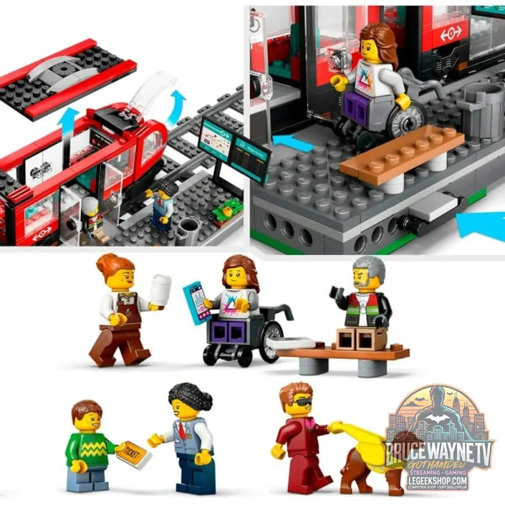 LEGO 60423 City Straßenbahn avec Haltestelle, jeu de construction - LEGO - vue 5