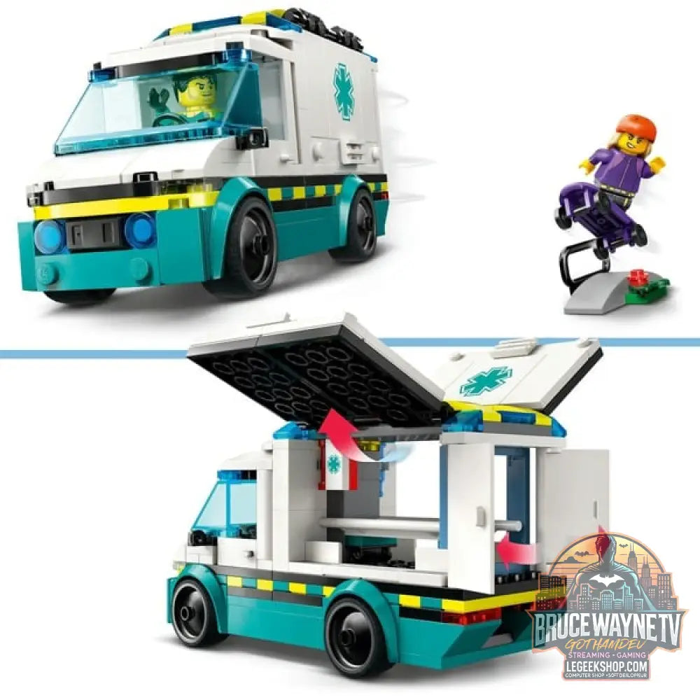LEGO 60451 City Rettungswagen, jeu de construction - LEGO - vue 4