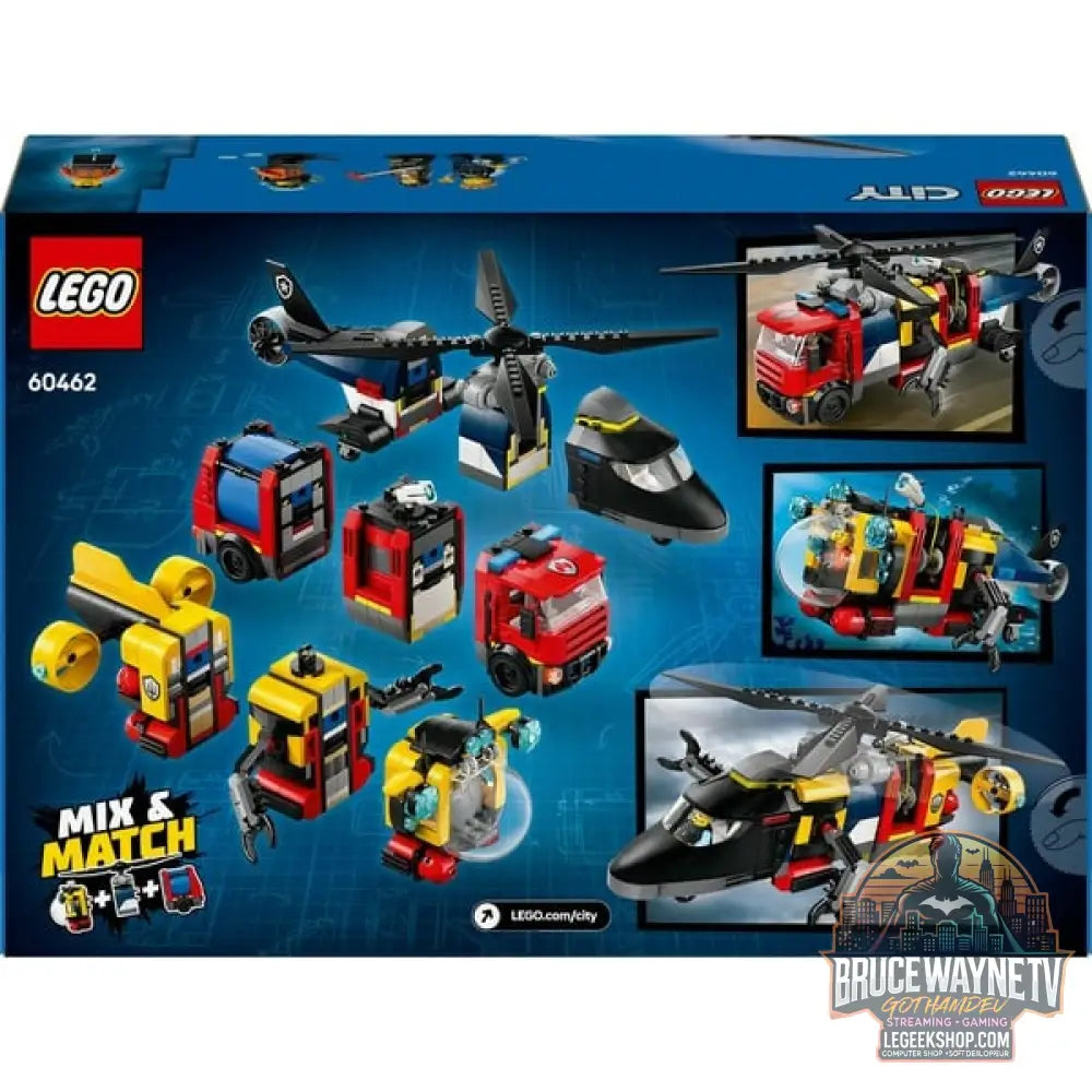 LEGO 60462 City Kombinationsset avec Hubschrauber, Löschauto et U-Boot, jeu de construction - LEGO - vue 7
