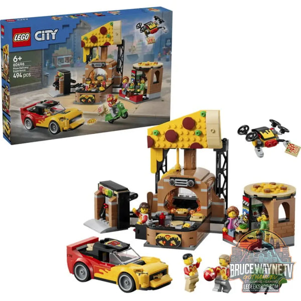 LEGO 60496 City Pizza-Liefererlebnis avec Fahrzeugen, jeu de construction - LEGO