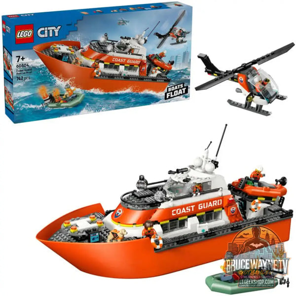 LEGO 60504 City Rettungsboot der Küstenwache avec Hubschrauber, jeu de construction - LEGO