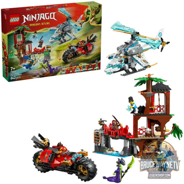 LEGO 71857 Ninjago Showdown am Baumhaus avec dem Ninja-Bike, jeu de construction - LEGO