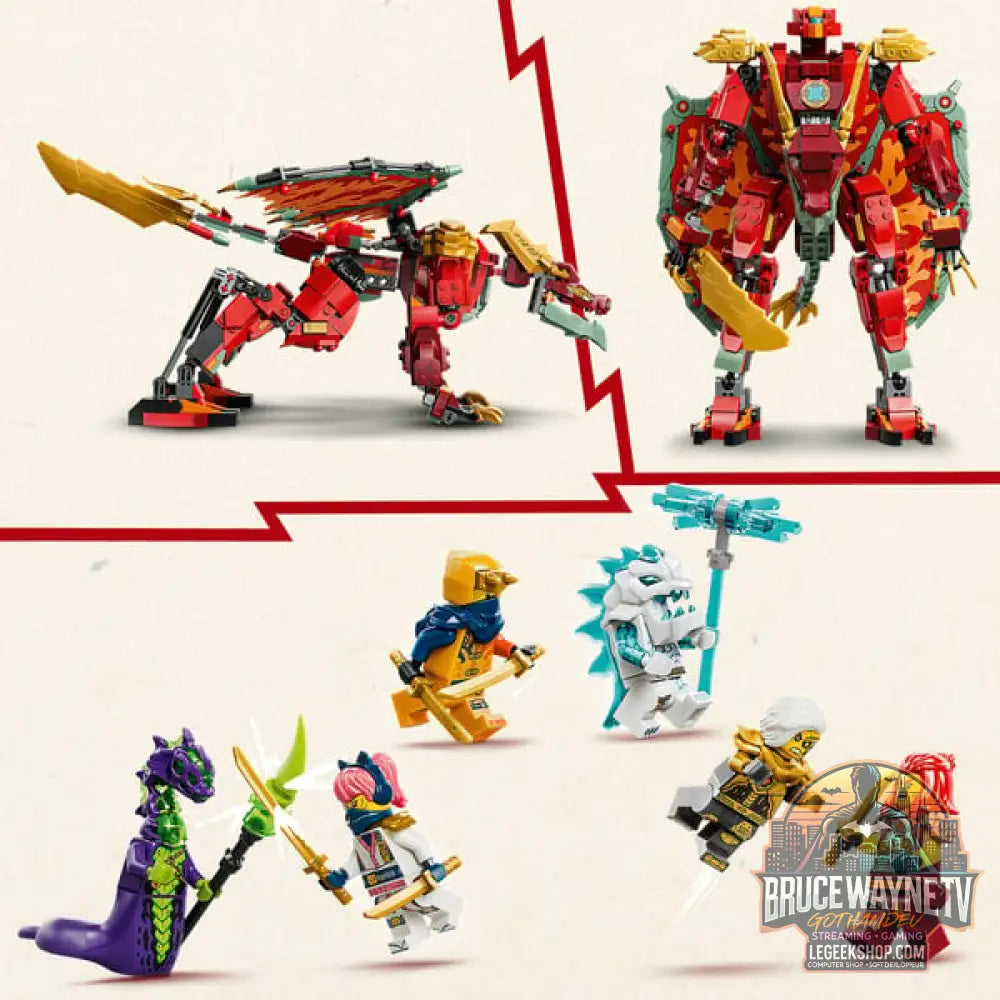 LEGO 71868 Ninjago Wyldfyres Drachenmech, jeu de construction - LEGO - vue 4