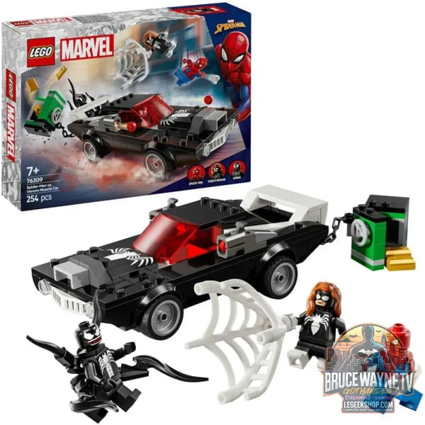 LEGO 76309 Marvel Super Heroes Spider-Man vs. Venom Muscle-Car, jeu de construction - LEGO