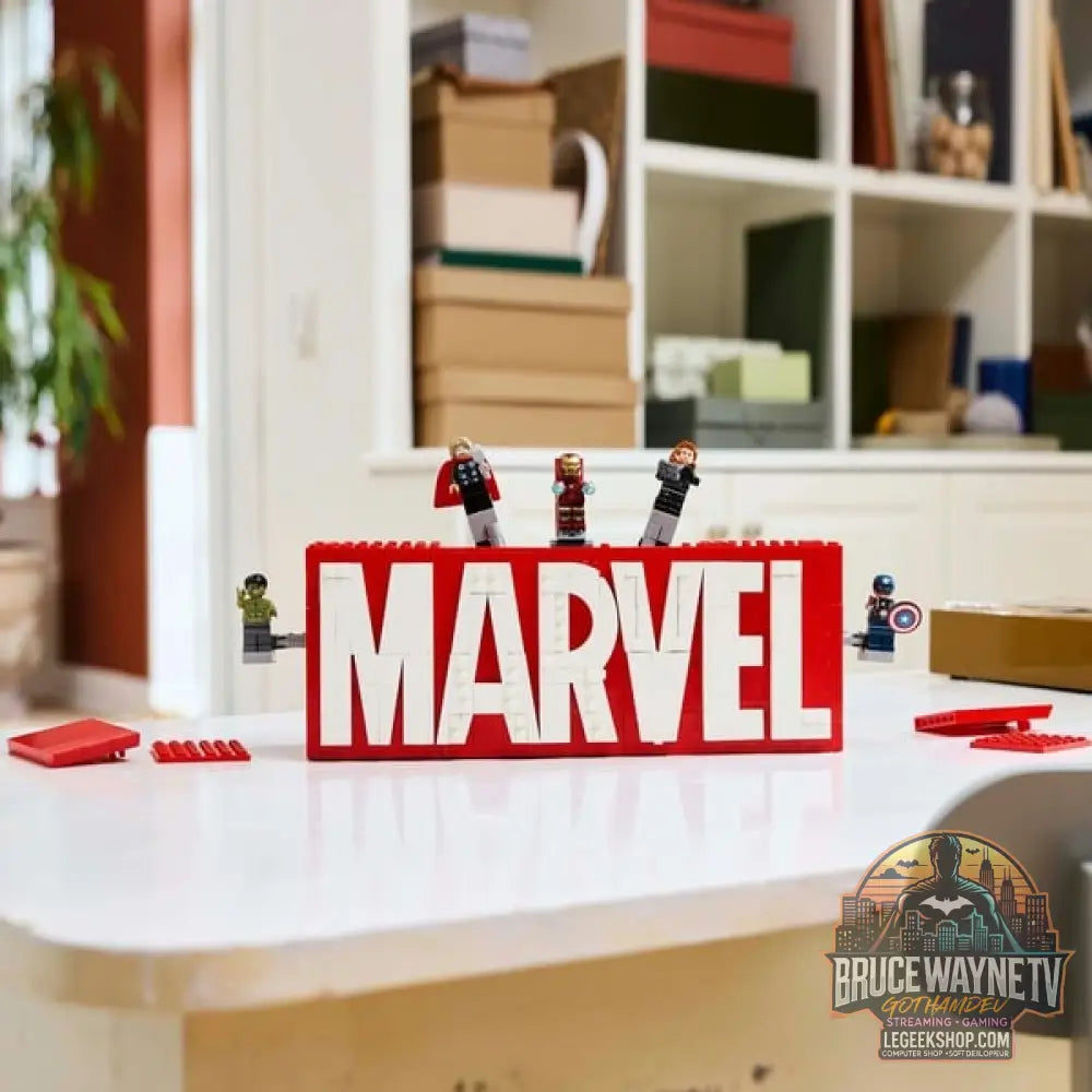LEGO 76313 Marvel Super Heroes Marvel Logo & Minifiguren, jeu de construction - LEGO - vue 6