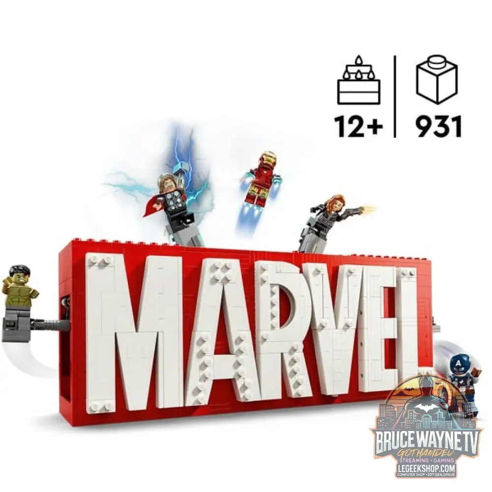 LEGO 76313 Marvel Super Heroes Marvel Logo & Minifiguren, jeu de construction - LEGO - vue 3