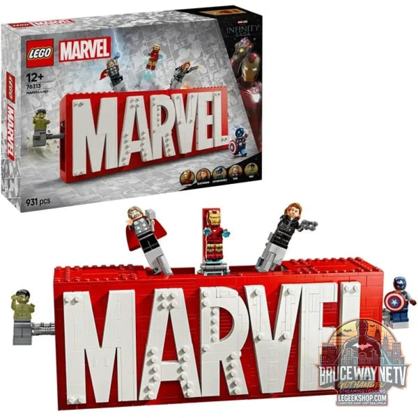 LEGO 76313 Marvel Super Heroes Marvel Logo & Minifiguren, jeu de construction - LEGO