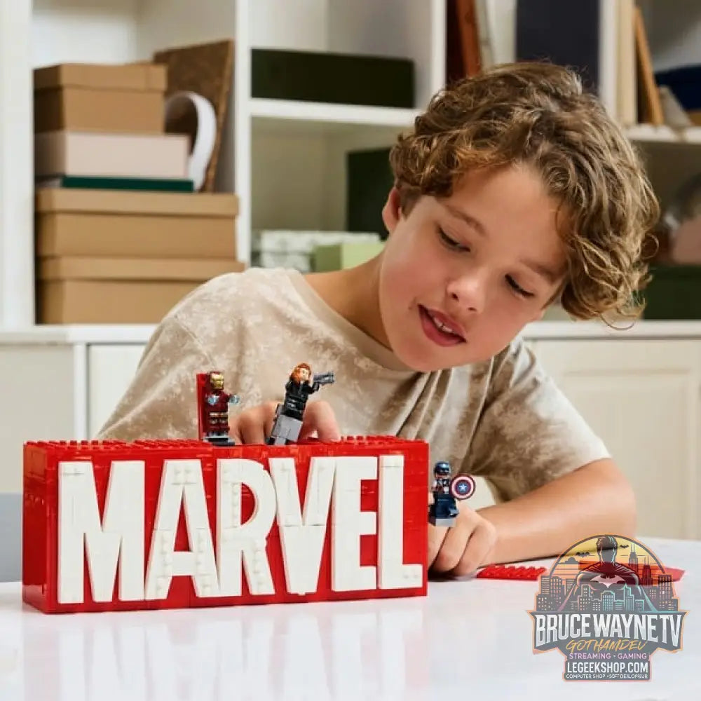 LEGO 76313 Marvel Super Heroes Marvel Logo & Minifiguren, jeu de construction - LEGO - vue 2