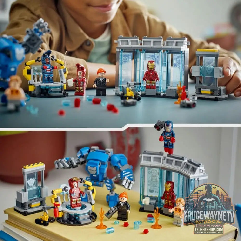 LEGO 76315 Marvel Super Heroes Iron Mans Labor: Halle der Rüstungen, jeu de construction - LEGO - vue 6