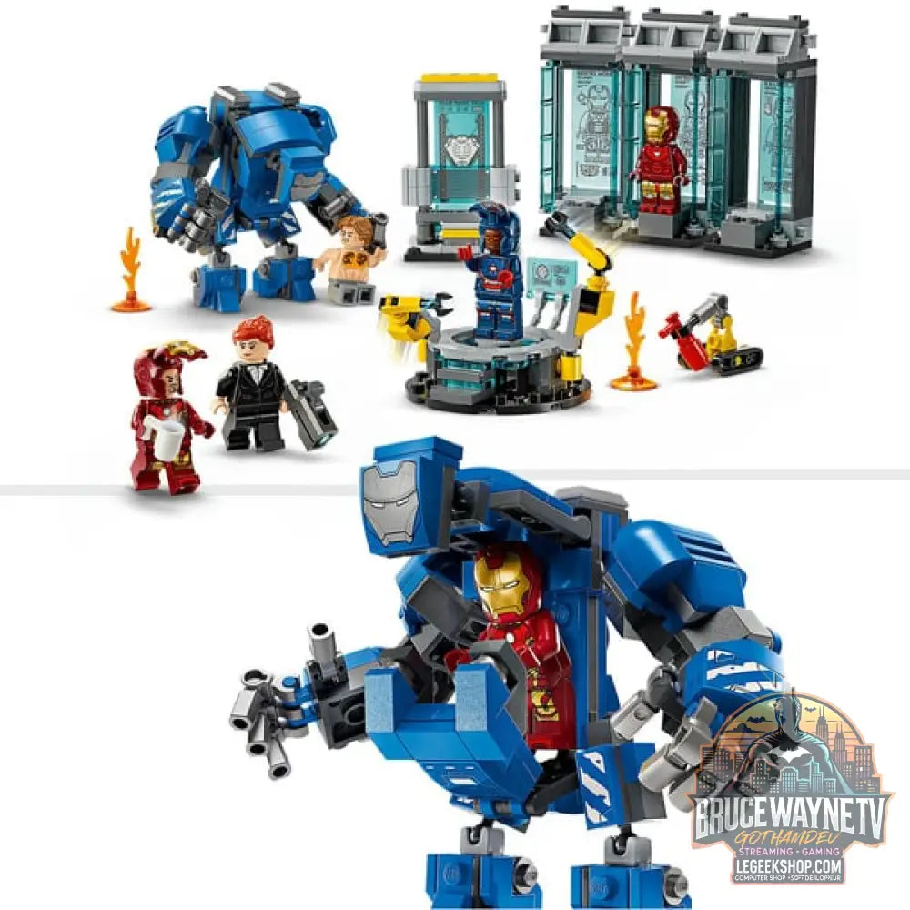 LEGO 76315 Marvel Super Heroes Iron Mans Labor: Halle der Rüstungen, jeu de construction - LEGO - vue 4
