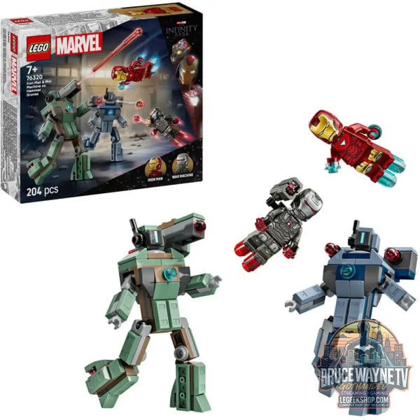 LEGO 76320 Marvel Super Heroes Iron Man & War Machine vs. Hammer-Drohnen, jeu de construction - LEGO
