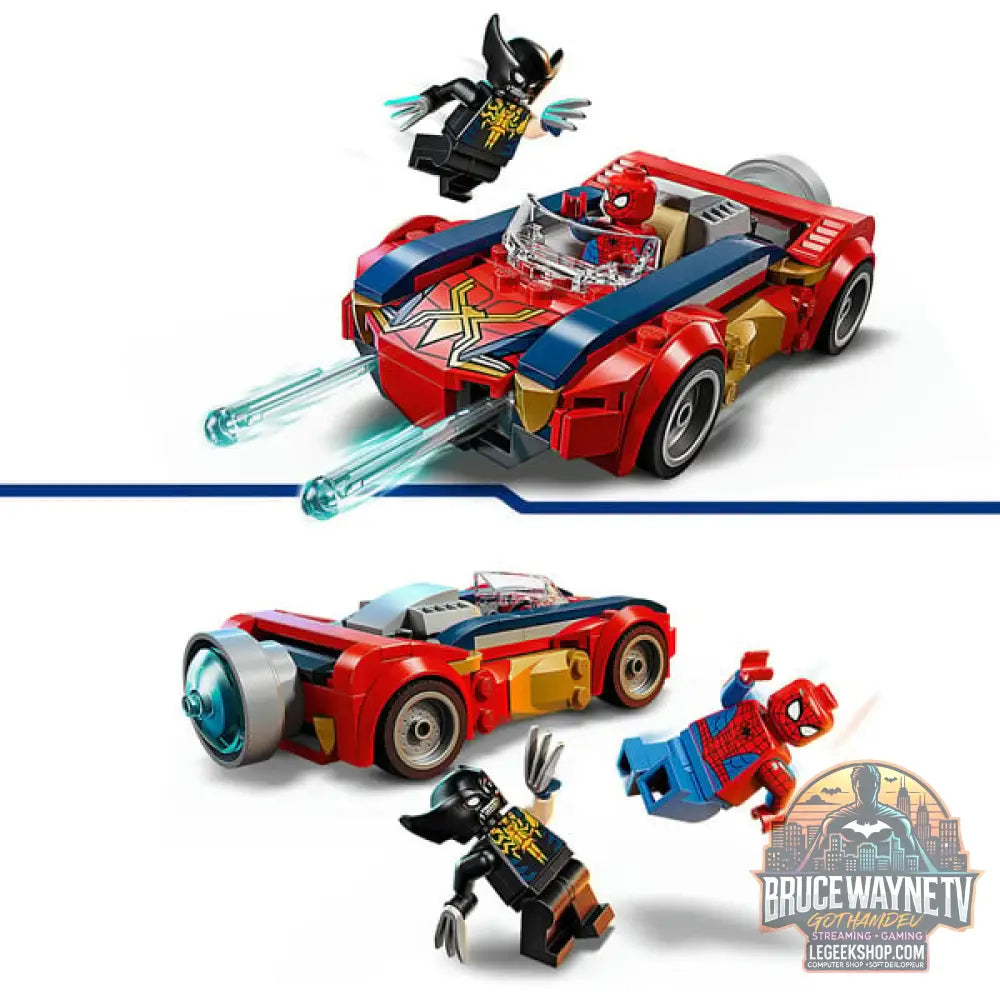 LEGO 76336 Marvel Super Heroes Spider-Man Auto vs. Venomized Wolverine, jeu de construction - LEGO - vue 4