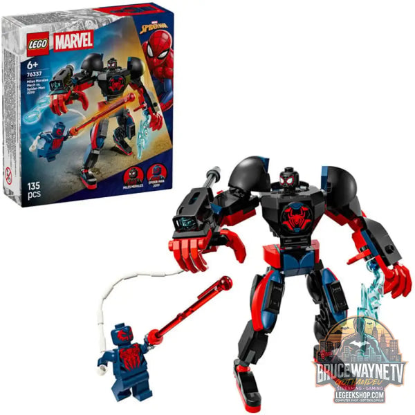 LEGO 76337 Marvel Super Heroes Miles Morales Mech vs. Spider-Man 2099, jeu de construction - LEGO