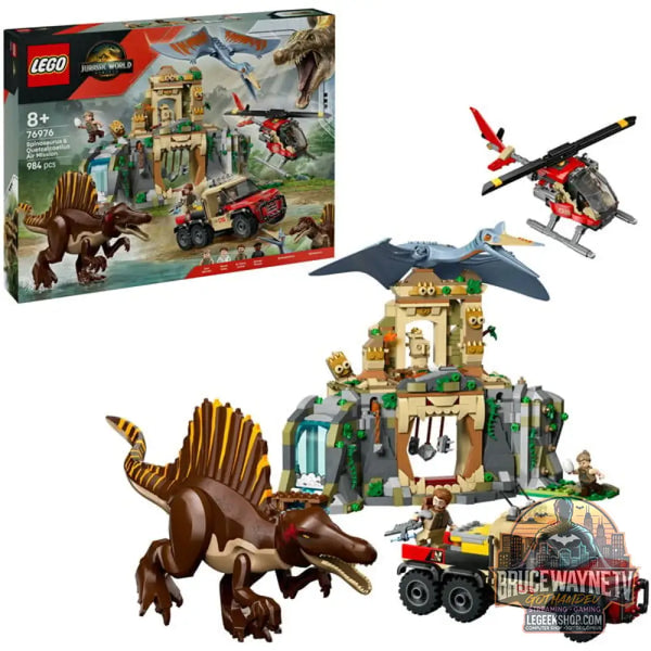 LEGO 76976 Jurassic World Spinosaurier & Quetzalcoatlus: Hubschrauber-Einsatz, jeu de construction - LEGO
