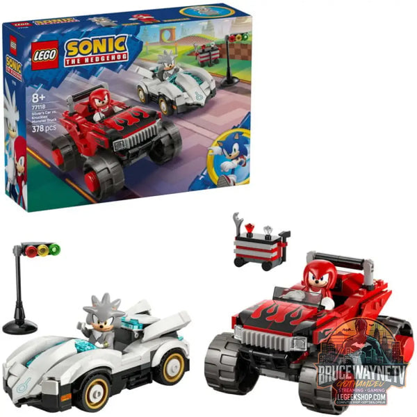 LEGO 77118 Sonic the Hedgehog Silvers Auto vs. Knuckles' Monstertruck, jeu de construction - LEGO
