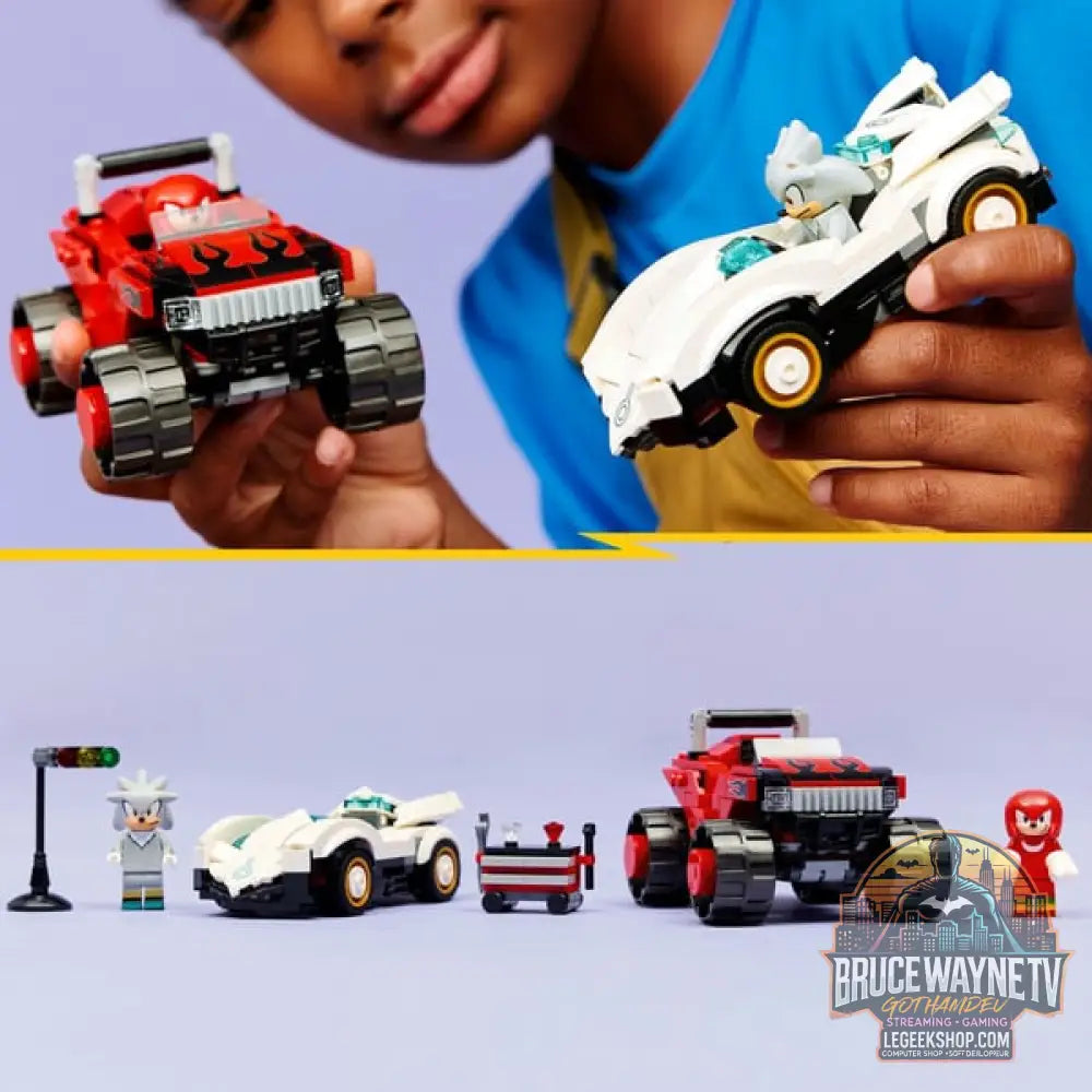 LEGO 77118 Sonic the Hedgehog Silvers Auto vs. Knuckles' Monstertruck, jeu de construction - LEGO - vue 6