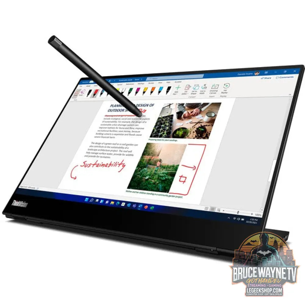 Lenovo ThinkVision M14t Gen2 14" 2240 × 1400 px IPS 60 Hz - Lenovo - vue 7