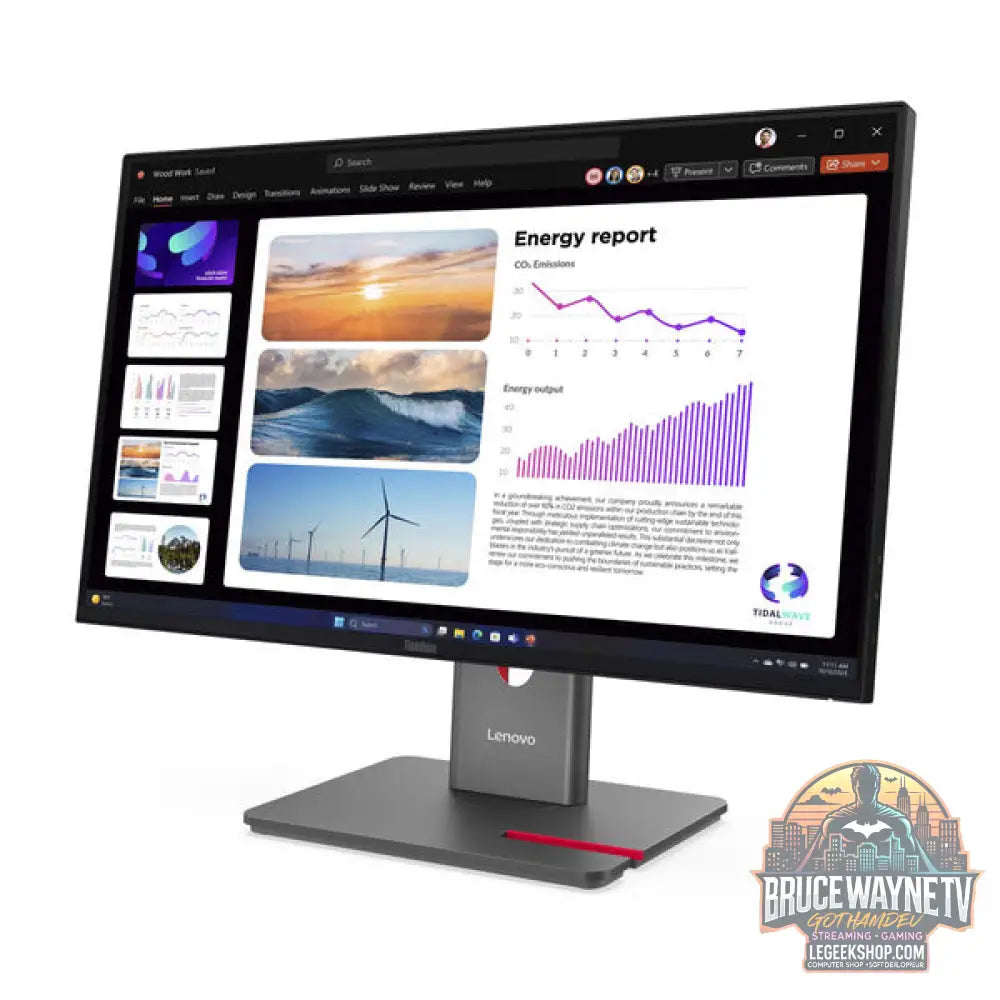 Lenovo ThinkVision P24Q-40 23,8" QHD/WQHD IPS 120 Hz - Lenovo - vue 3
