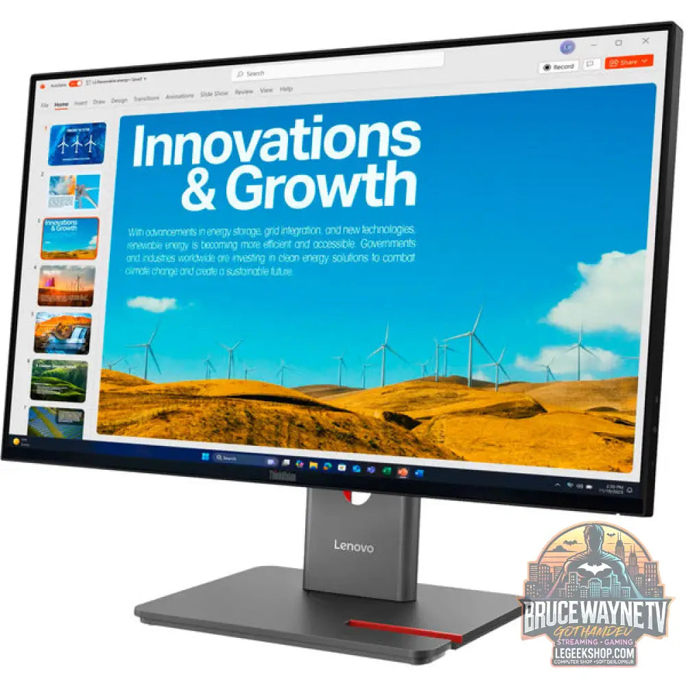 Lenovo ThinkVision P24QD-40 23,8" QHD/WQHD IPS 120 Hz - Lenovo - vue 3