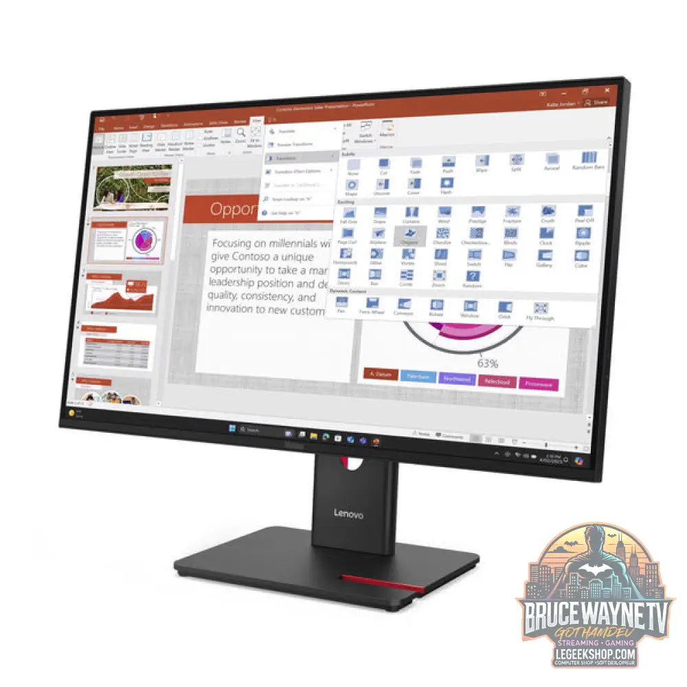 Lenovo ThinkVision T27-40 27" Full HD IPS 120 Hz - Lenovo - vue 3