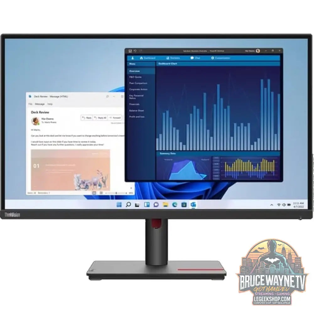 Lenovo ThinkVision T27p-30 27" 3840 × 2160 px IPS 60 Hz - Lenovo - vue 2