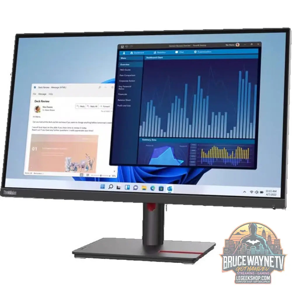 Lenovo ThinkVision T27p-30 27" 3840 × 2160 px IPS 60 Hz - Lenovo - vue 3