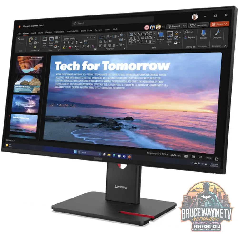 Lenovo ThinkVision T27QD-40 27" QHD/WQHD IPS 120 Hz - Lenovo - vue 3