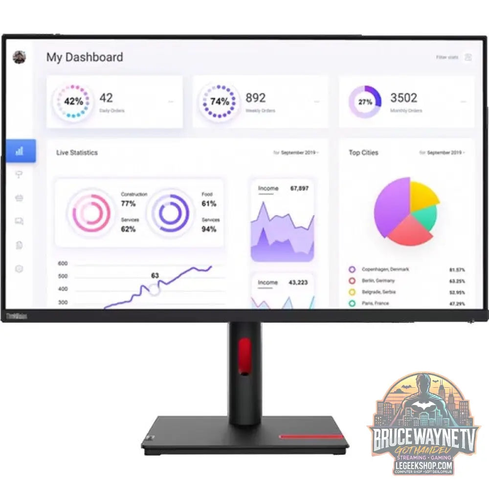 Lenovo ThinkVision T32p-30 32" 3840 × 2160 px IPS 60 Hz - Lenovo - vue 2