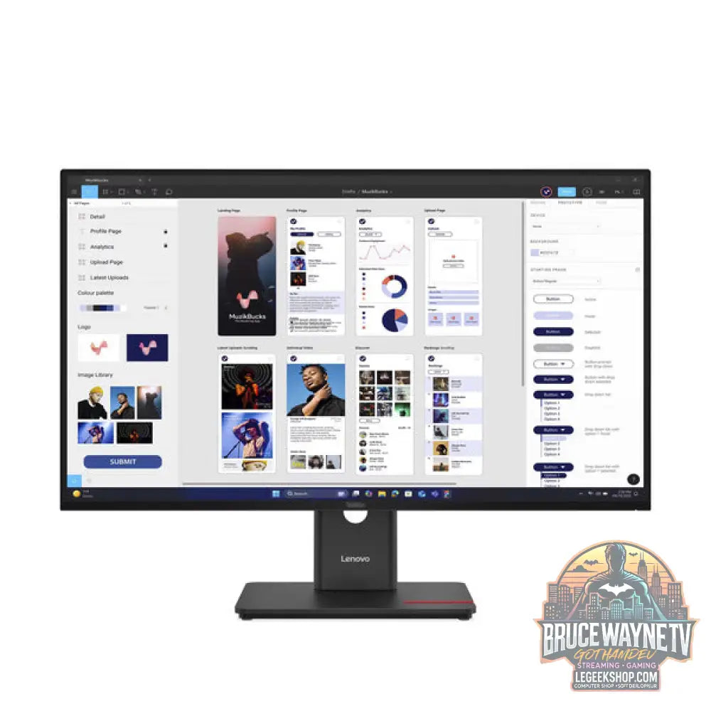 Lenovo ThinkVision T32UD-40 31,5" 3840 × 2160 px IPS 60 Hz - Lenovo - vue 2