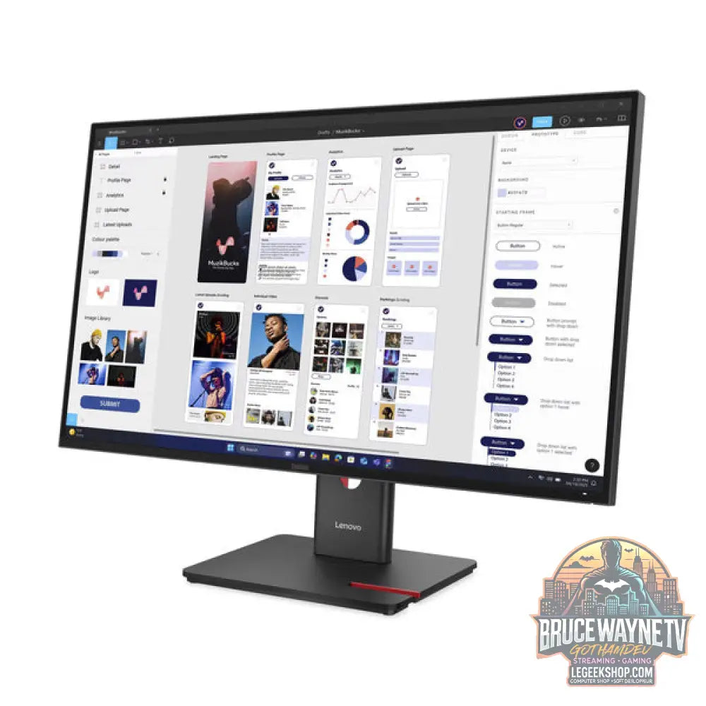 Lenovo ThinkVision T32UD-40 31,5" 3840 × 2160 px IPS 60 Hz - Lenovo - vue 3