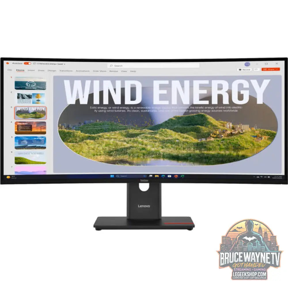 Lenovo ThinkVision T34WD-40 34" QHD/WQHD VA 120 Hz - Lenovo - vue 2