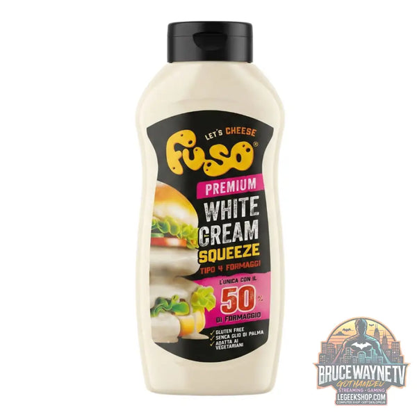 Let’s Cheese Fuso Premium White Cream Squeeze fondue de fromage blanc de 950 g (Pack de 8) - Snacks & boissons importés
