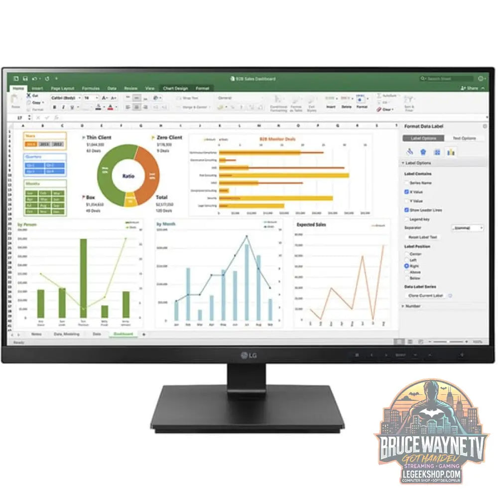 LG 27BN65Q-B 27" QHD/WQHD IPS 75 Hz - LG - vue 2