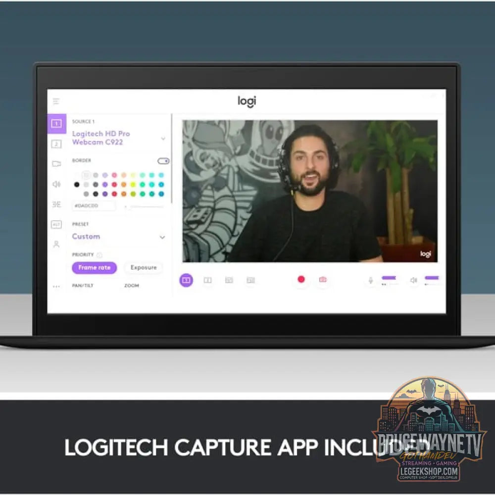 Logitech C922 Pro Stream, webcam - Logitech - vue 9