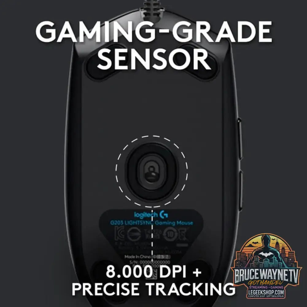 Logitech G203 LIGHTSYNC, souris gaming - vue 3